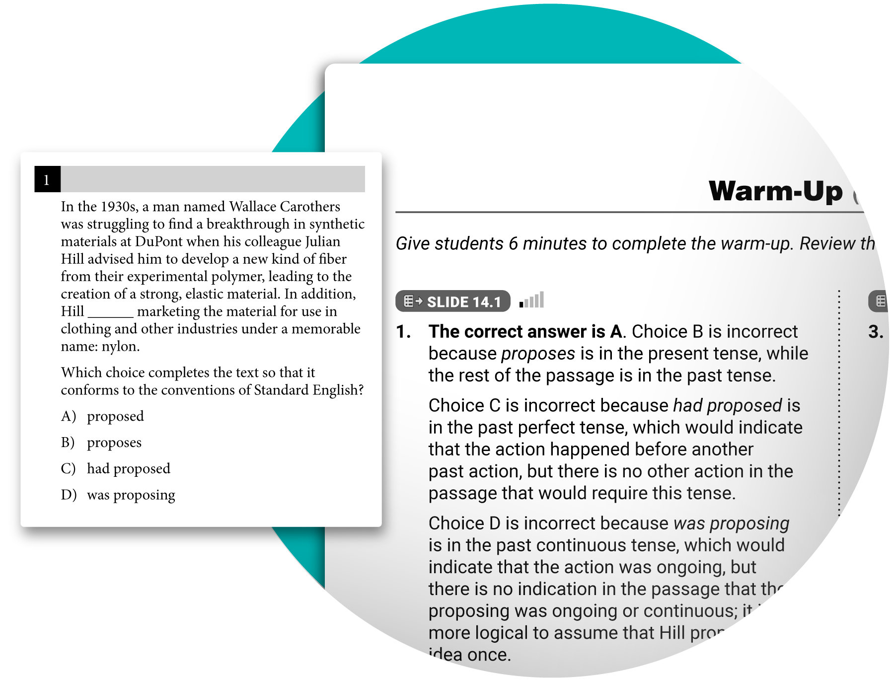 Mastery for the Digital SAT Teacher Manual in comparison to Student Workbook